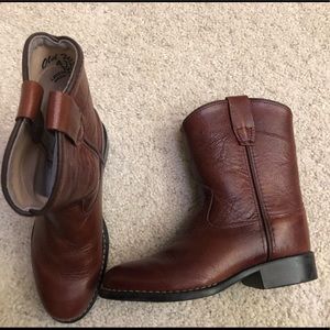 🌟Old West Brown Leather Cowboy Boots